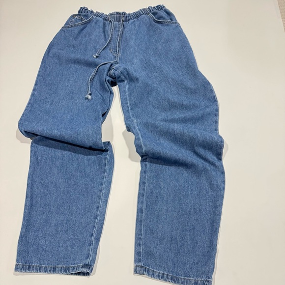 Denim & Co. Comfy Knit Air Denim Tapered Leg Pant with Pockets Size Small - Picture 5 of 7